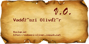 Vadászi Olivér névjegykártya
