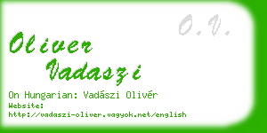 oliver vadaszi business card