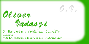 oliver vadaszi business card